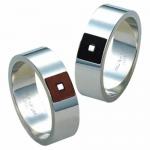 Wholesale Stainless Steel Simply Natural Leather Ring