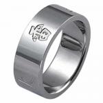 Stainless Steel Ring  With The Five Elements Engraved 