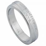 Stainless Steel Ring With Unconditional Love Inscription