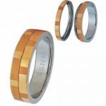 2 Part Screw Stainless Steel Gold PVD Ring