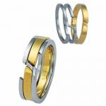 Stainless Steel & Gold Ring - 2 Parts