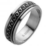 Spinner Ring with Oriental Waves design