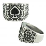 Stainless Steel Ring w/ Spade Design