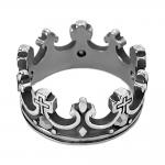 Stainless Steel Crown w/ Jewel Ring