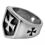 Stainless Steel Shield w/  Maltese Cross