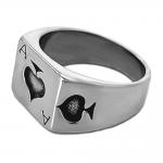 Stainless Steel Ace Card Ring
