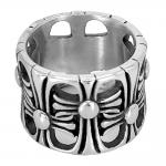 Stainless Steel Cross Ring Band