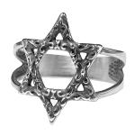 Stainless Steel Star of David Ring