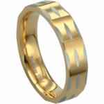 Gold stainless steel ring 