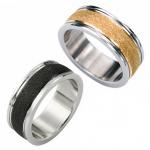 Stainless Steel Ring w/ Sandblast Design