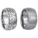 Stainless Steel Ring With Laser Inscription