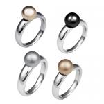 Stainless Steel Ring with Matte Or Shiny PVD Ball