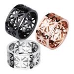 stainless steel Ring, Cutout, Geometric, Pattern