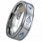 Stainless Steel with Mother Of Pearl Ring