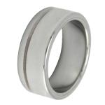 Stainless Steel Two-Toned Tungsten Carbide Ring 
