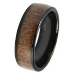 Tungsten Wood Design Ring