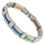 Stainless Steel Unisex Rainbow Bracelet
