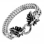 Stainless Steel Franco Link Bracelet with an Animal Head Clasp