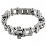 Motorcycle Chain with Skulls Bracelet