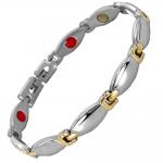 Stainless Steel Two Tone Shinny Finish Magnetic Bracelet