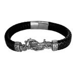 Stainless Steel Leather Bracelet with Bike in CTR