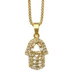 Stainless Steel Gold pvd Chain with Hamsa Pendant