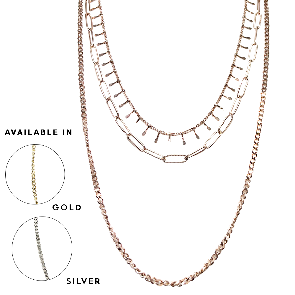 Stainless Steel  Multi Layer Necklace