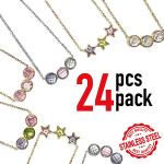 Assortment of Stainless Steel of Chains with Pendants 24 PCS at $3.99 each