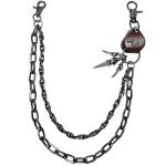 Long Key Chain with Eagle and Claw Charms
