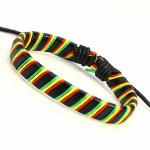 Leather Bracelet with Rastafari Color combination