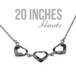 Hearts Necklace in Stainless Steel