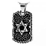 Star of David Stainless Steel Dog Tag Pendant