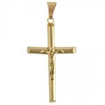 Stainless Steel Gold PVD Cross Pendant
