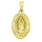 Stainless Steel Gold PVD Guadalupe Virgin Pendant
