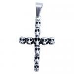 Stainless Steel Cross Made of Skulls