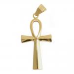 Gold Tone Stainless Steel Ankh Pendant