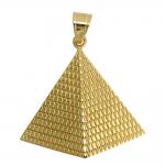 Gold Tone Pyramid Pendant