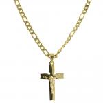 Stainless Steel Gold PVD with Cross Pendant
