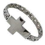 Men's Stainless Steel Large Cross Bracelet