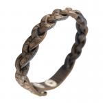 Braided Brown Synthetic PU Leather Bracelets with Reptile Skin Design