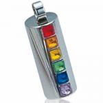 Rainbow Stainless Steel Pendant- Gay pride