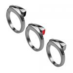 Twisted Stainless Steel Ring With Optional Enamel Accent